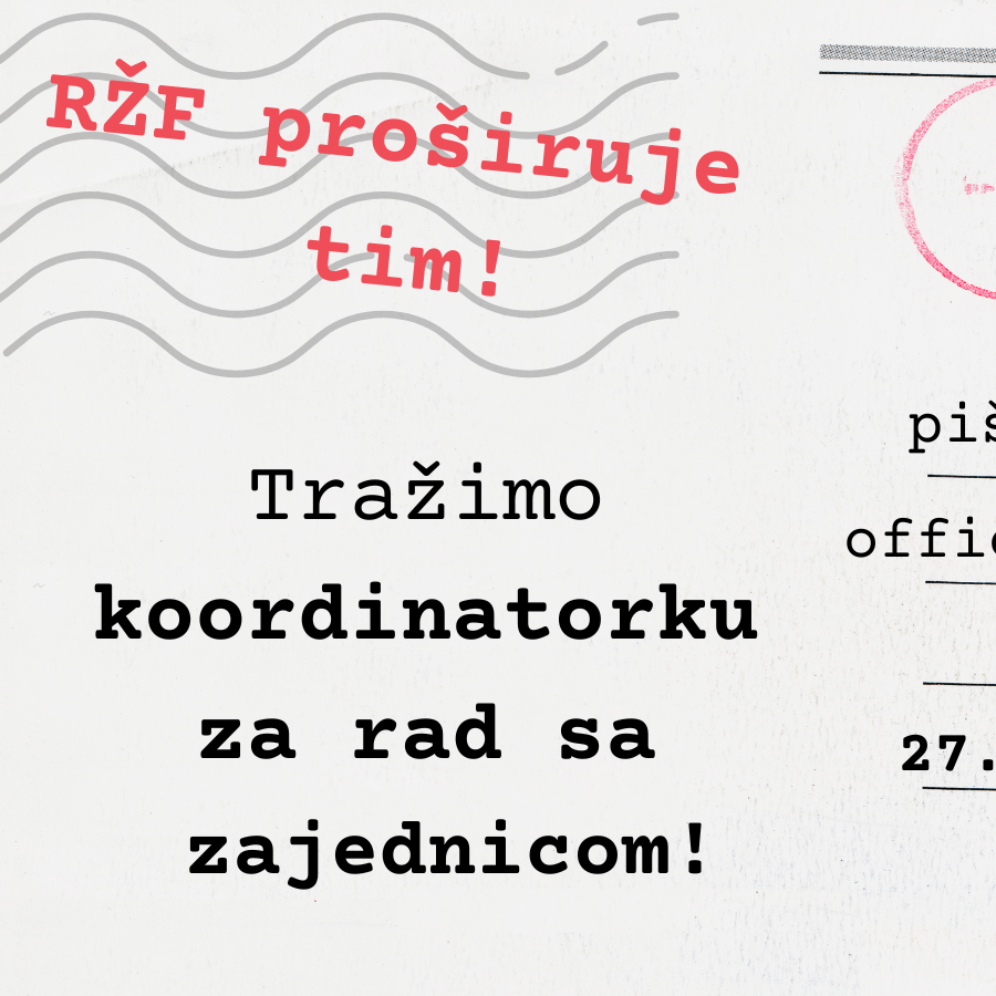 Rekonstrukcija Ženski fond objavljuje oglas za radno mesto KOORDINATORKA ZA RAD SA ZAJEDNICOM